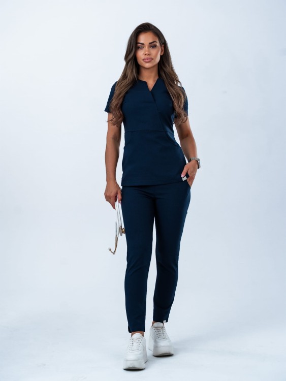 Bluza medyczna damska scrubs Slim granat