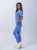 Bluza medyczna damska scrubs BASIC SMOKY BLUE