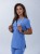 Bluza medyczna damska scrubs Slim Smoky Blue, niebieska