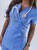Bluza medyczna damska scrubs Slim Smoky Blue, niebieska