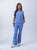 Spodnie medyczne damskie scrubs DZWONY SMOKY BLUE