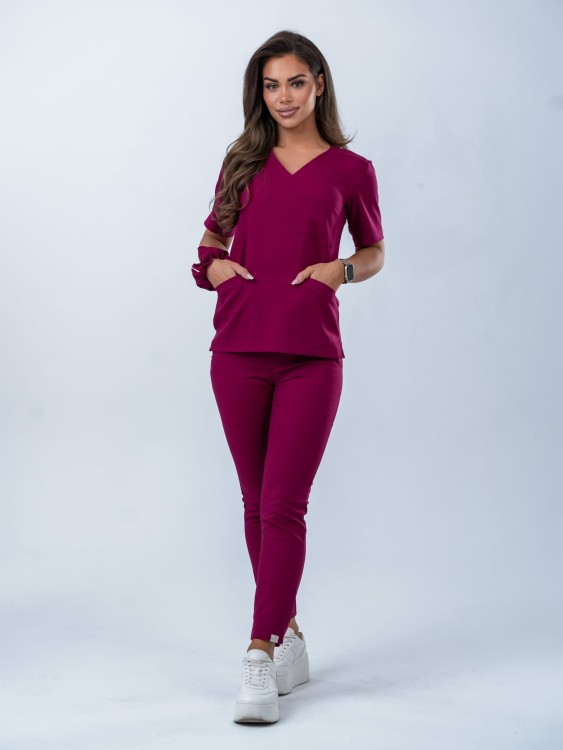 Bluza medyczna damska scrubs BASIC RUBIN