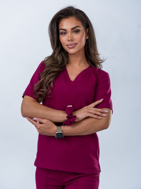 Bluza medyczna damska scrubs BASIC RUBIN