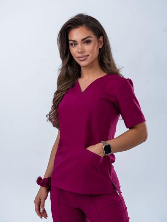 Bluza medyczna damska scrubs BASIC RUBIN