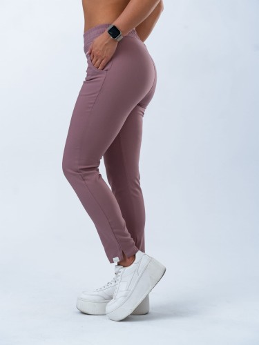Spodnie medyczne damskie scrubs PROSTE VINTAGE ROSE brudny róż