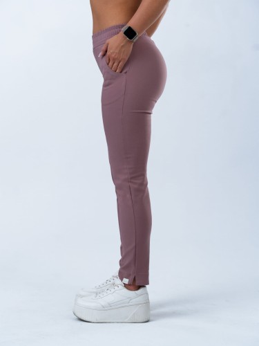 Spodnie medyczne damskie scrubs PROSTE VINTAGE ROSE brudny róż