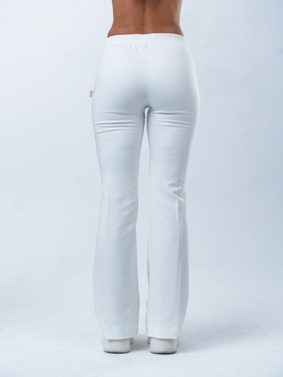 Spodnie medyczne damskie scrubs DZWONY WHITE