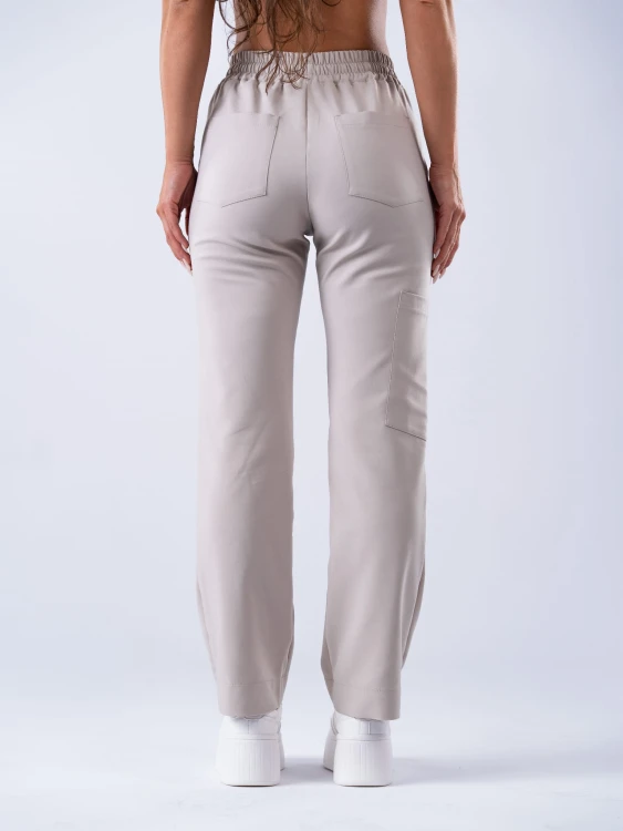 Spodnie medyczne damskie scrubs COMFY ZIMNY BEŻ