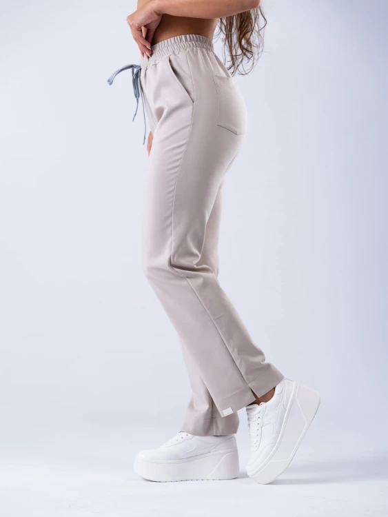 Spodnie medyczne damskie scrubs COMFY ZIMNY BEŻ