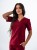 Bluza medyczna damska scrubs BASIC BORDO