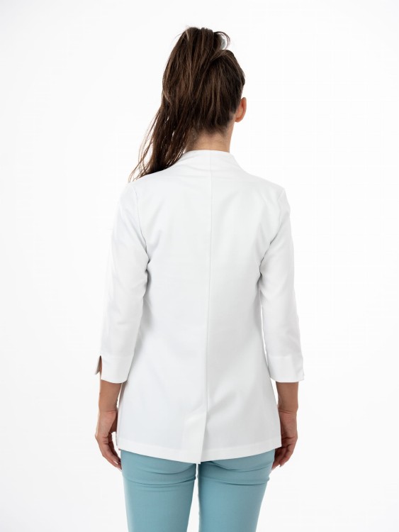 Fartuch medyczno-kosmetyczny CLASSY WHITE krótki biały