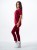 Spodnie medyczne damskie scrubs PROSTE BORDO