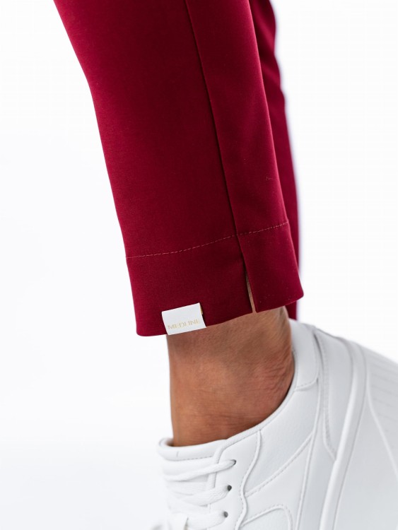 Spodnie medyczne damskie scrubs PROSTE BORDO