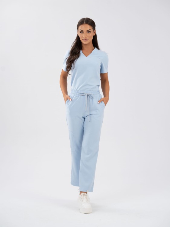 Bluza medyczna damska scrubs COMFY BABY BLUE