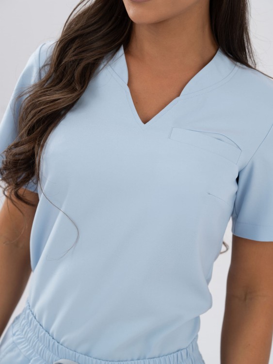 Bluza medyczna damska scrubs COMFY BABY BLUE