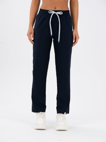 Spodnie medyczne damskie scrubs COMFY GRANAT