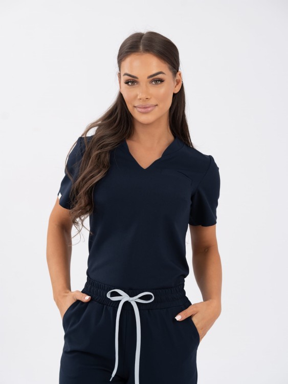 Bluza medyczna damska scrubs COMFY GRANAT