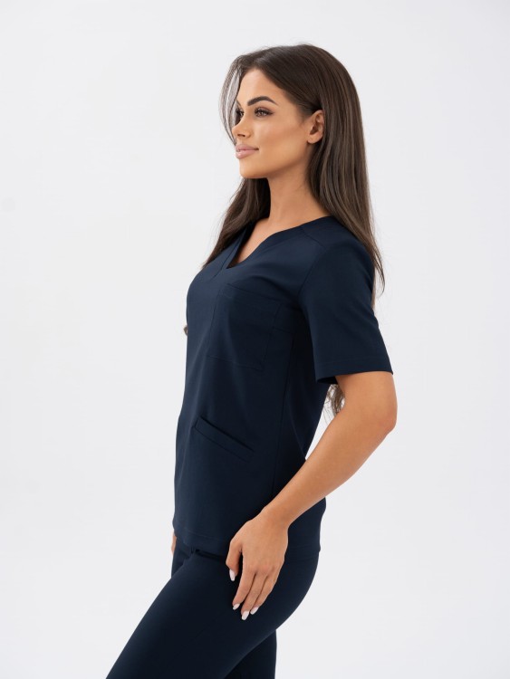 Bluza medyczna damska scrubs granat,granatowa