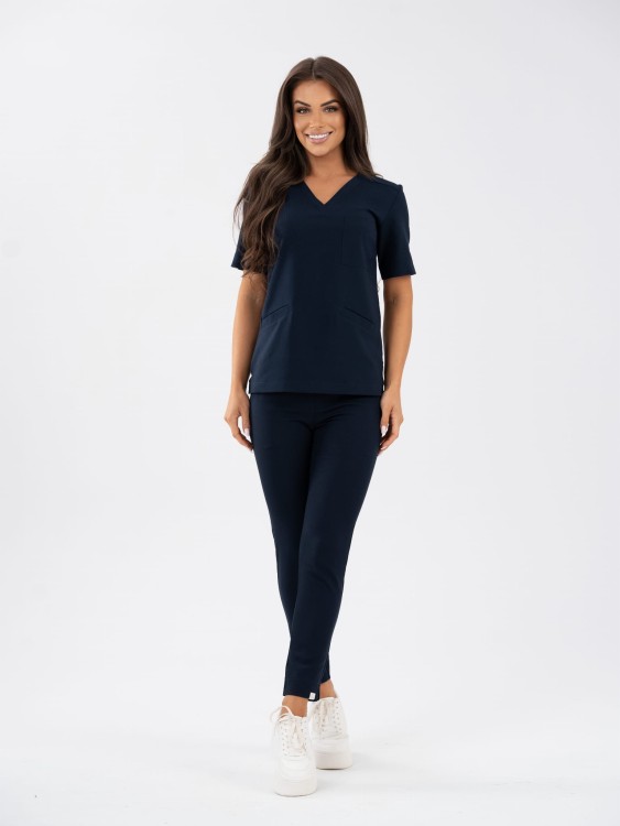 Bluza medyczna damska scrubs granat,granatowa