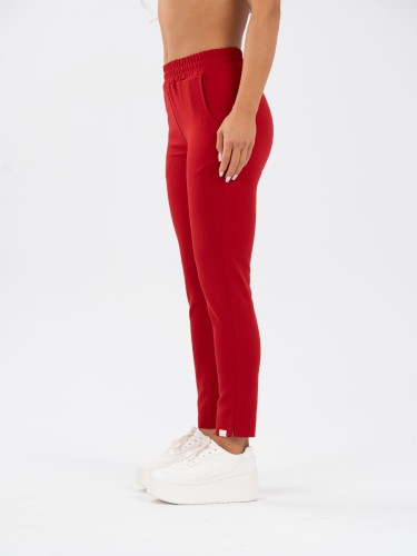 Spodnie medyczne damskie scrubs PROSTE CHERRY RED