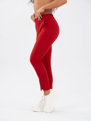 Spodnie medyczne damskie scrubs PROSTE CHERRY RED