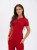 Bluza medyczna damska scrubs Slim Cherry red, czerwona