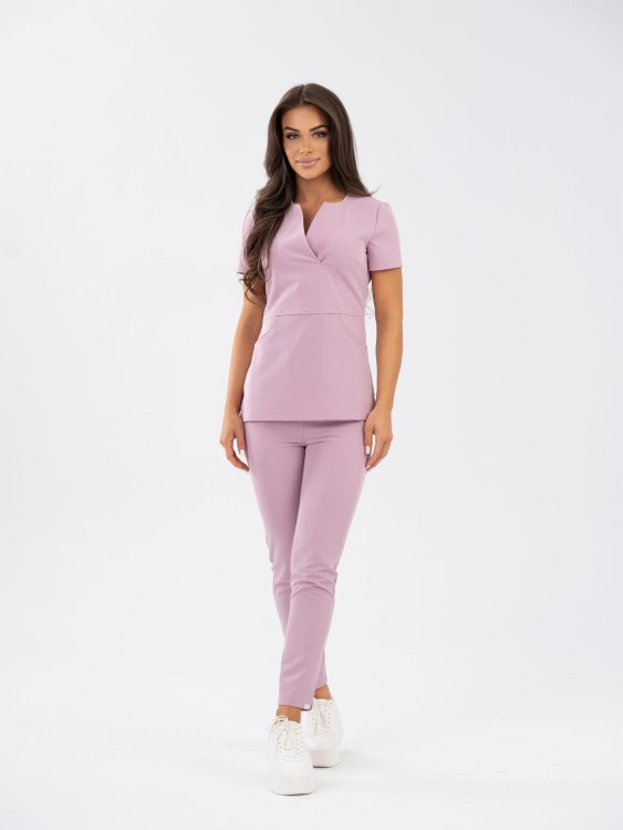 Bluza medyczna damska scrubs ULTRA SLIM MISTY BLOOM