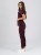 Spodnie medyczne damskie scrubs ULTRA PROSTE CHOCO PLUM