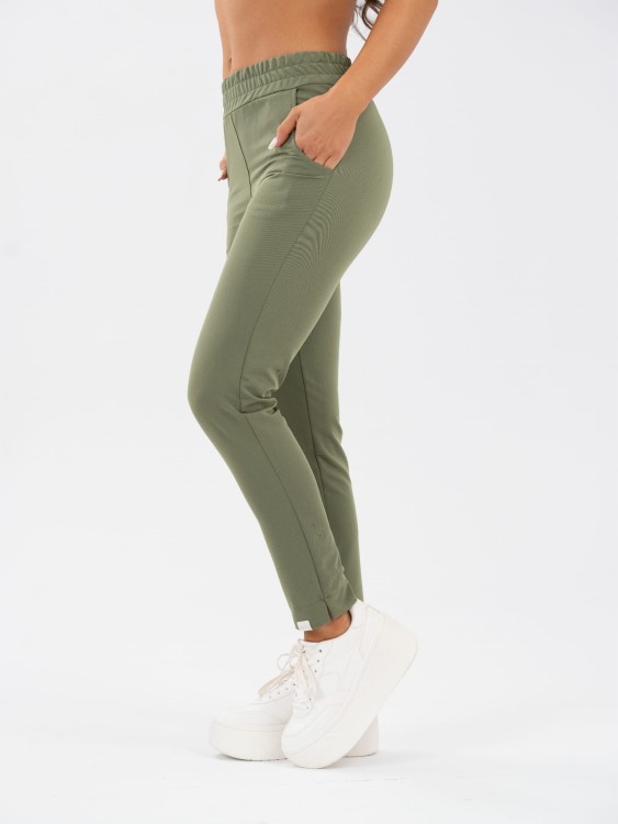 Spodnie medyczne damskie scrubs ULTRA PROSTE CHOCO PLUM