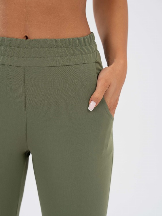 Spodnie medyczne damskie scrubs ULTRA PROSTE CHOCO PLUM
