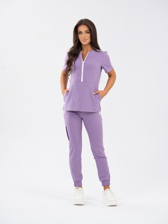 Bluza medyczna damska scrubs SPORT MOONLIGHT LILAC