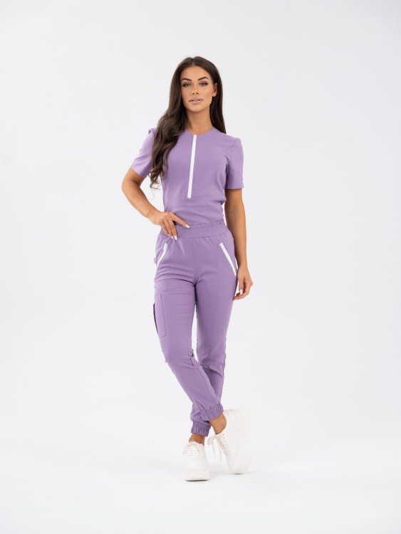 Bluza medyczna damska scrubs SPORT MOONLIGHT LILAC