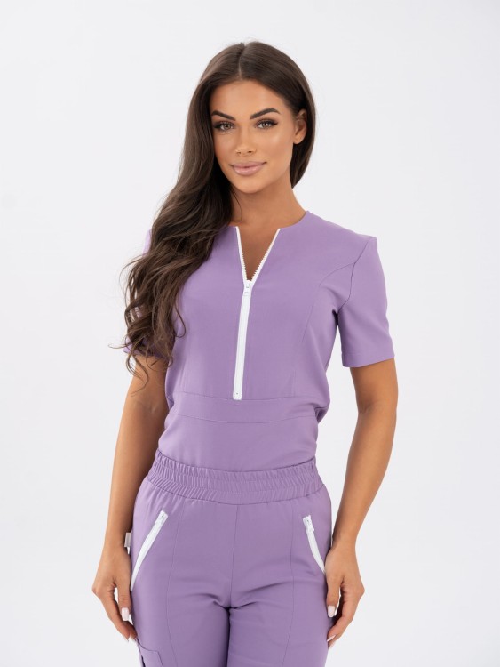 Bluza medyczna damska scrubs SPORT MOONLIGHT LILAC