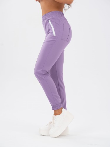 Spodnie medyczne damskie scrubs joggery SPORT MOONLIGHT LILAC