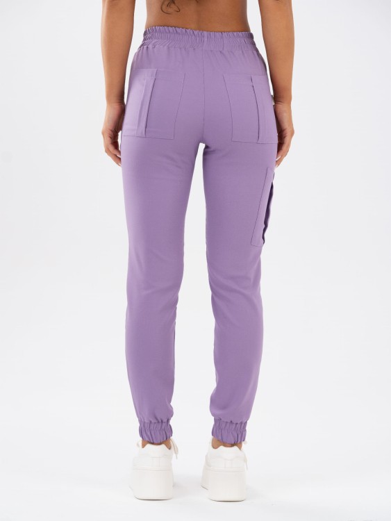 Spodnie medyczne damskie scrubs joggery SPORT MOONLIGHT LILAC