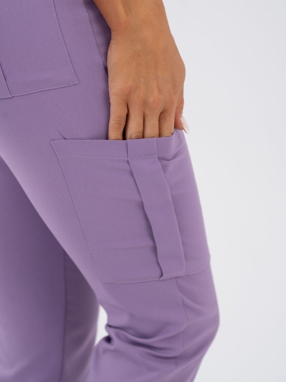 Spodnie medyczne damskie scrubs joggery SPORT MOONLIGHT LILAC