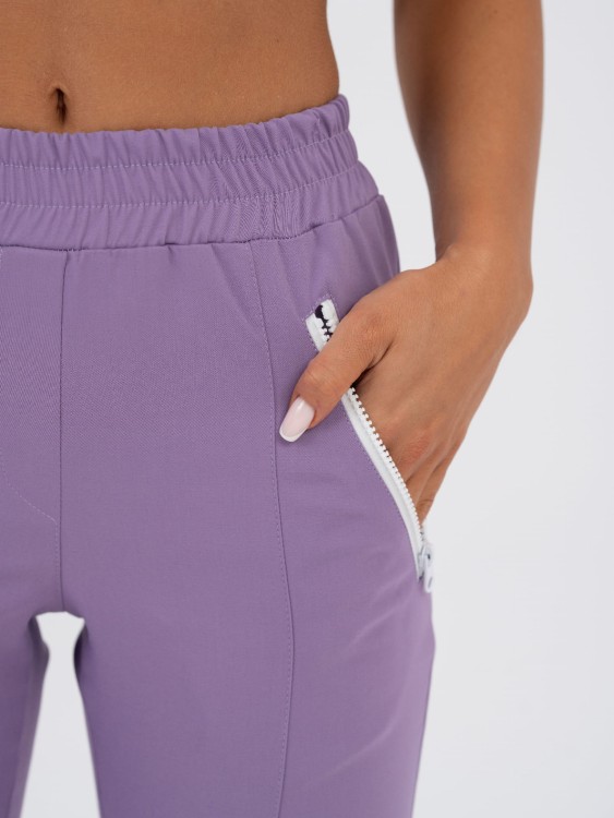 Spodnie medyczne damskie scrubs joggery SPORT MOONLIGHT LILAC