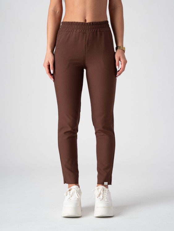 Spodnie medyczne damskie scrubs PROSTE  CINNAMON BROWN