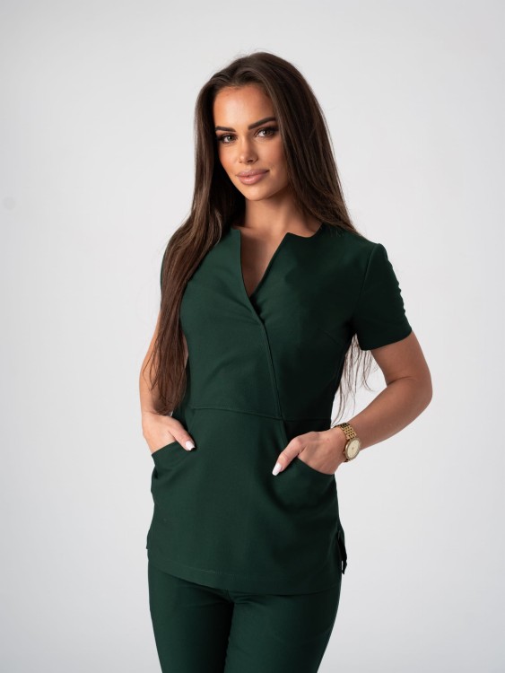 Bluza medyczna damska scrubs SLIM DARK FOREST