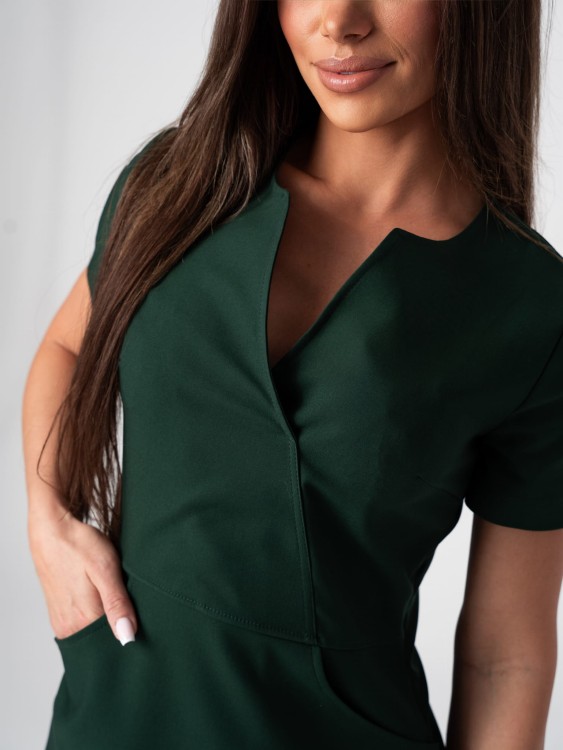 Bluza medyczna damska scrubs SLIM DARK FOREST