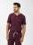 Bluza medyczna męska scrubs BASIC ŚLIWKA W CZEKOLADZIE