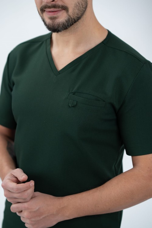 Bluza medyczna męska scrubs BASIC DARK FOREST