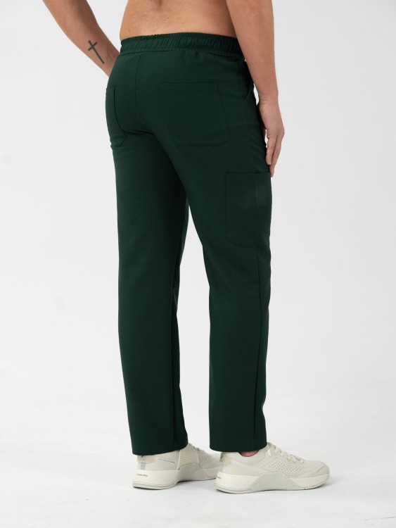 Spodnie medyczne męskie scrubs BASIC DARK FOREST