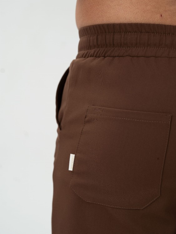 Spodnie medyczne męskie scrubs BASIC CINNAMON BROWN