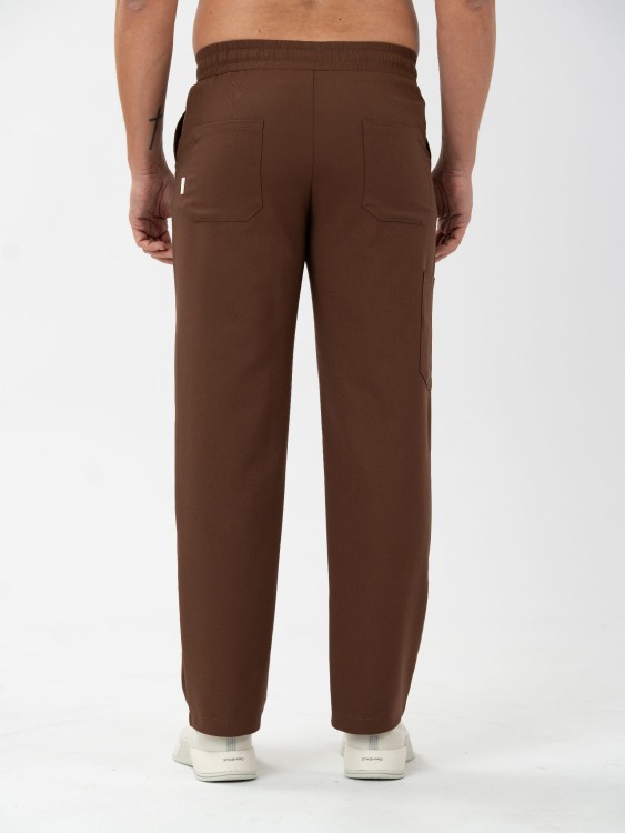 Spodnie medyczne męskie scrubs BASIC CINNAMON BROWN