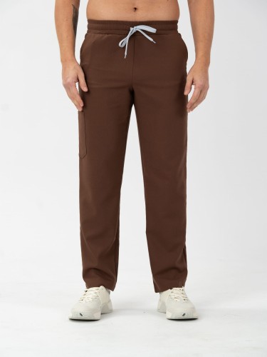 Spodnie medyczne męskie scrubs BASIC CINNAMON BROWN