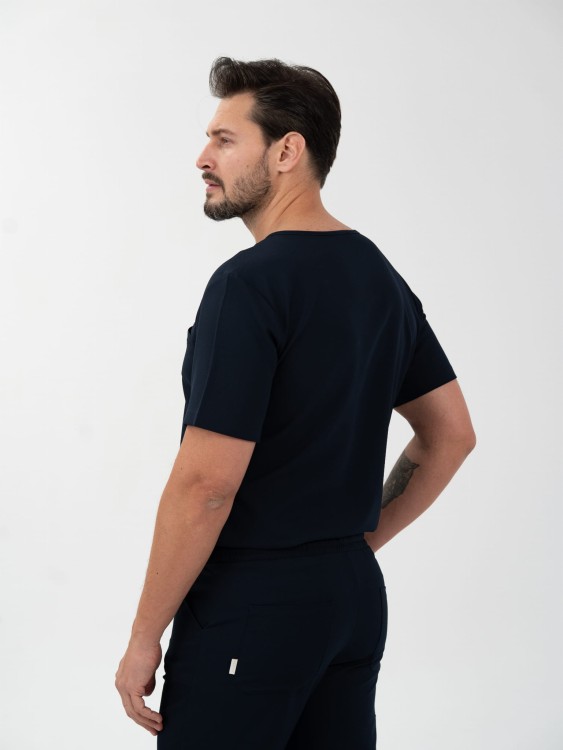 Bluza medyczna męska scrubs BASIC GRANAT