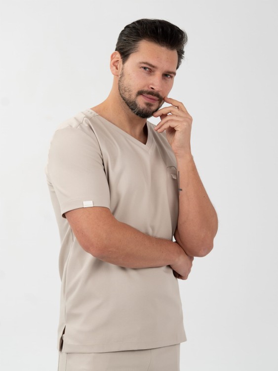 Bluza medyczna męska scrubs BASIC COLD NUDE