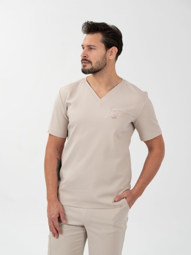 Bluza medyczna męska scrubs BASIC COLD NUDE
