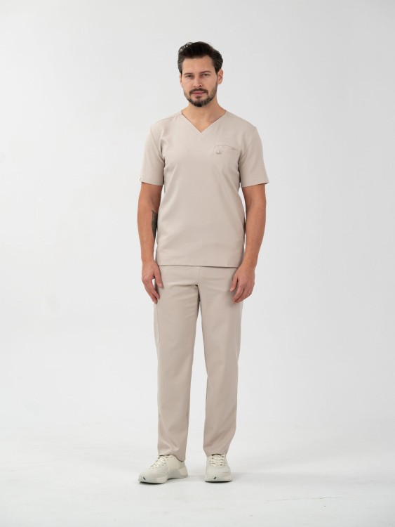 Bluza medyczna męska scrubs BASIC COLD NUDE